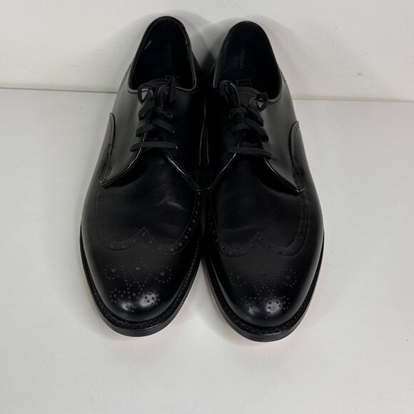E.T. Wright Mens Black Leather Wingtip Dress Shoes Size 9 1/2 B - Picture 2 of 10